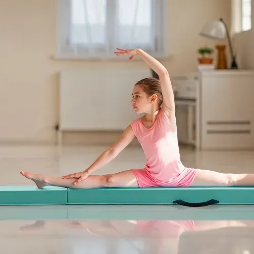 VEVOR Schwebebalken Gymnastik Kinder klappbar 2,35 m, 90,7 kg belastbarer Gymnastikbalken mit rutschfesten Unterseiten, Balance Balken Balancierbalken mit Tragetasche für Fitnessstudio, Mintgrün – Bild 7