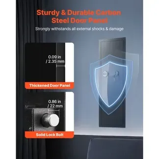 VEVOR Wandsafe Wandtresor mit Passwort & Schlüssel, Einbaugehäuse aus kaltgewalztem Stahl Q235 mit verstellbaren Ablagen & LED-Beleuchtung, Einbausafe Schranktresor für Geld Schmuck Reisepass VEVOR Wandsafe Wandtresor mit Passwort & Schlüssel, Einbaugehäuse aus kaltgewalztem Stahl Q235 mit verstellbaren Ablagen & LED-Beleuchtung, Einbausafe Schranktresor für Geld Schmuck Reisepass