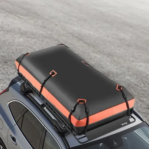 VEVOR Dachträgerkorb 2120 x 990 x 105 mm mit Gepäcktasche, für Gepäck Sport- und Campingausrüstung, 113,4 kg Tragkraft, mit Zahlenschloss, Gepäcknetz, Ratschengurten und 4 U-Bügeln – Bild 7