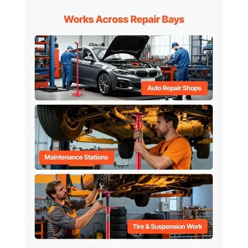 VEVOR Unterhub-Stützständer 750 kg, Höhenverstellbarer (1320–2032 mm) Wagenheberständer mit Kugelgelagertem Drehgriff & Pedal, zur Unterstützung von Fahrzeugkomponenten Autoreparatur – Bild 5