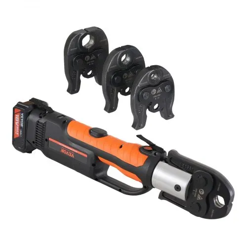 VEVOR Presswerkzeug und Akku-Set, Pro-Presswerkzeug, elektrisches Rohr-Crimpwerkzeug mit M15-, M22-, M28-Backen, Presswerkzeug-Set mit 2 Stück 18-V-4,0-Ah-Akku, Schnellladegerät und Tragetasche – Bild 10