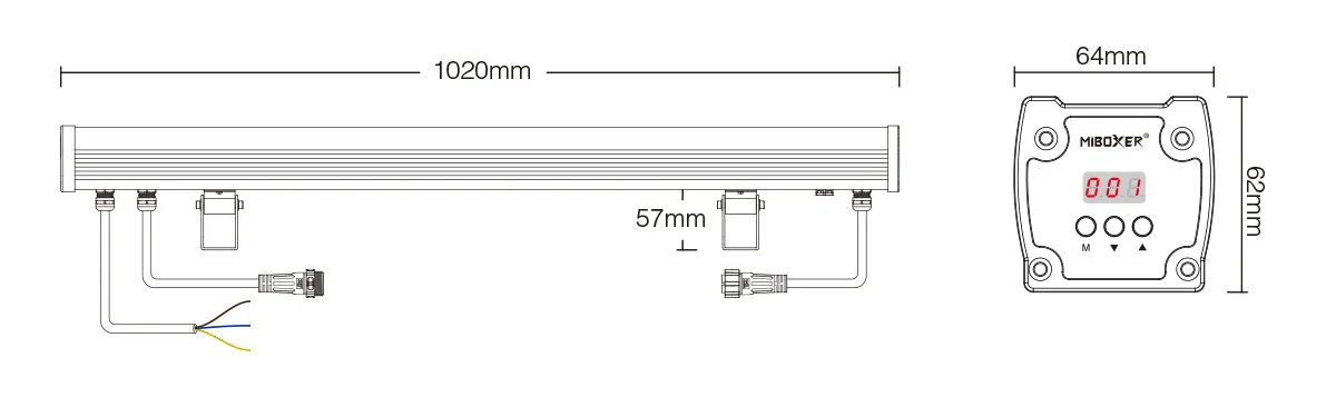 MiBoxer D5-W72 LED DMX Wallwasher 72W RGB+CCT IP66 – Bild 7
