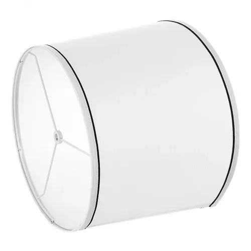 VEVOR Lampenschirm Trommel 290 x 320 x 245 mm (oben x unter x hoch), 2 mittelgroße Ersatzschirme aus Leinen + PVC, Lampenschirm mit Harfe für Tischlampen Stehlampen (weiß mit schwarzem Rand) – Bild 10