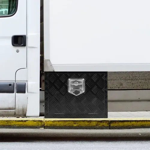 VEVOR Truckbox Werkzeugbox, Unterboden-Anhängerbox, Werkzeugkasten 46 x 32 x 36 cm Pickup-Aufbewahrungsbox, Aluminiumlegierung, 20 kg belastbarer Werkzeugkasten, abschließbare Aufbewahrungsbox – Bild 7