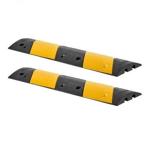 VEVOR 100 cm Kabelbrücke, 9979 kg Tragkraft, 2-Kanal-Überfahrschutz aus Gummi, Stolperschutz, Bodenabdeckungen, für Bereiche mit hoher Schwelle, Zuhause, Büro, Lager, 2er-Pack – Bild 9