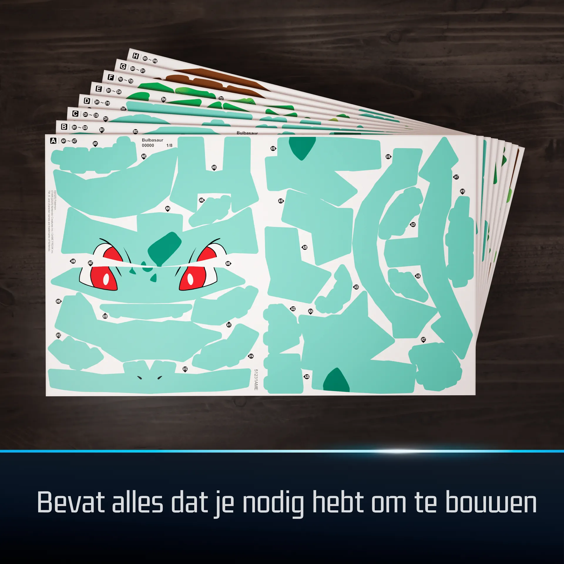 4D Build - Pokémon Bisasam - detailreicher 3D-Modellbausatz – Bild 3