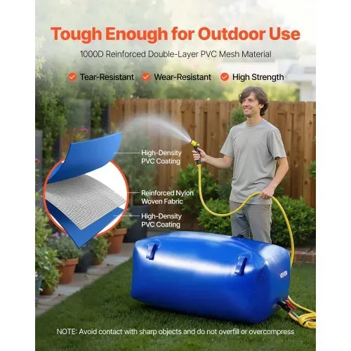 VEVOR Wasserspeicherblase, 240 L PVC-Weichwasserbeutel, Wasserspeicherbehälter, auslaufsicherer & verschleißfester Wohnmobil-Wassertank für die Bewässerung im Outdoor, Camping – Bild 2