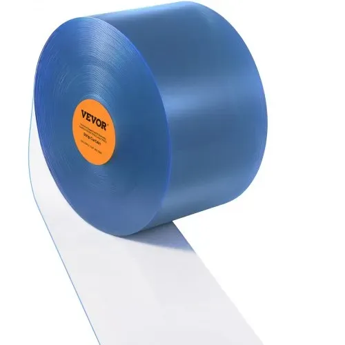 VEVOR Streifenvorhang, 24 m Länge x 30 cm Breite x 0,3 cm Dicke, durchsichtige glatte PVC-Streifenvorhang-Großrolle, Kunststoff-Türstreifen für Türen von Supermärkten, Garagen, Lagerhallen, Scheunen und Tierställen – Bild 8