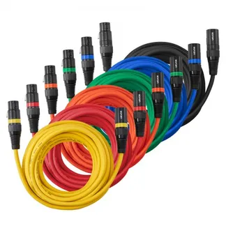 VEVOR XLR-Kabel 6,1m, 6er-Pack, symmetrische DMX-Mikrofonkabel (Stecker auf Buchse), vergoldete 3-polige XLR-Mikrofon-Lautsprecherkabel, für Bühnenbeleuchtung, Mikrofone, Verstärker, Mischpulte VEVOR XLR-Kabel 6,1m, 6er-Pack, symmetrische DMX-Mikrofonkabel (Stecker auf Buchse), vergoldete 3-polige XLR-Mikrofon-Lautsprecherkabel, für Bühnenbeleuchtung, Mikrofone, Verstärker, Mischpulte