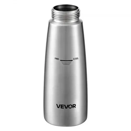 VEVOR Sahnespender-Set 0,5 L Edelstahl Sahnebereiter mit 3 Dekorierdüsen, für Hobbybäcker Cafés, nur für N₂O-Kapseln (Separat Erhältlich), Schlagsahne in 60 Sek., 3 Düsen und Reinigungsbürste inkl. – Bild 10