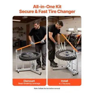 VEVOR Reifenmontiergerät Manueller Reifenwechsler Kit Geeignet für 16-21 Zoll Reifen 15/17/20/25 mm Achsen, Radmontagehilfe für Outdoor & Mobile Reparaturen von Universalen Motorräder Fahrräder VEVOR Reifenmontiergerät Manueller Reifenwechsler Kit Geeignet für 16-21 Zoll Reifen 15/17/20/25 mm Achsen, Radmontagehilfe für Outdoor & Mobile Reparaturen von Universalen Motorräder Fahrräder