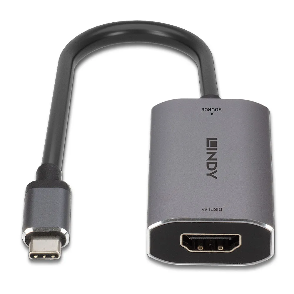 Lindy 43327 Videokabel-Adapter 0,11 m USB Typ-C HDMI Schwarz, Grau – Bild 4