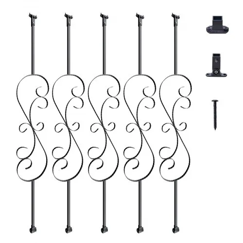 VEVOR Geländerstab Torstab Zierstab Zaunstab Verzinkter Stahl 185 x 20 x 1118 mm Balusters Treppenstab Treppensprossen Mattschwarz Ideal für Treppen und Handläufe im Innenbereich VEVOR Geländerstab Torstab Zierstab Zaunstab Verzinkter Stahl 185 x 20 x 1118 mm Balusters Treppenstab Treppensprossen Mattschwarz Ideal für Treppen und Handläufe im Innenbereich