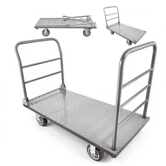 VEVOR Plattformwagen Klappbar 1202 kg, Schwerlast-Transportwagen mit abnehmbarem Geländer & Schwenkrädern, Industriewagen, für Supermärkte, Garagen & Lagerhallen, 1220x610x920 mm Rollwagen VEVOR Plattformwagen Klappbar 1202 kg, Schwerlast-Transportwagen mit abnehmbarem Geländer & Schwenkrädern, Industriewagen, für Supermärkte, Garagen & Lagerhallen, 1220x610x920 mm Rollwagen