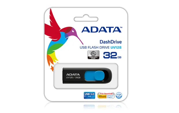 ADATA DashDrive UV128 128GB USB-Stick USB Typ-A 3.2 Gen 1 (3.1 Gen 1) Schwarz, Blau ADATA DashDrive UV128 128GB USB-Stick USB Typ-A 3.2 Gen 1 (3.1 Gen 1) Schwarz, Blau