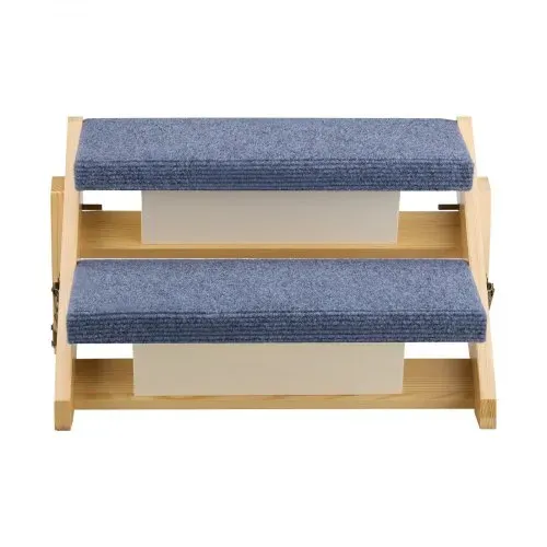 VEVOR Hundetreppe 370x470x260 mm, 2-stufige Hautiertreppe, klappbare Holztreppe geeignet für kleine, mittlere, große, ältere Haustiere sowie Welpen bis 50 kg, Hundeleiter für Betten, Sofas & Autos – Bild 10