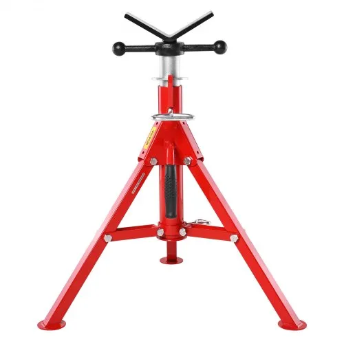 VEVOR Rohrstütze Kohlenstoffstahl Rohrständer V-Kopf Max. Belastbarkeit 1134 kg Rohrbock Höhenverstellbar von 61 bis 107 cm klappbare Beine zum Transport Ideal für Gewindeschneidmaschinen Rollennuten VEVOR Rohrstütze Kohlenstoffstahl Rohrständer V-Kopf Max. Belastbarkeit 1134 kg Rohrbock Höhenverstellbar von 61 bis 107 cm klappbare Beine zum Transport Ideal für Gewindeschneidmaschinen Rollennuten