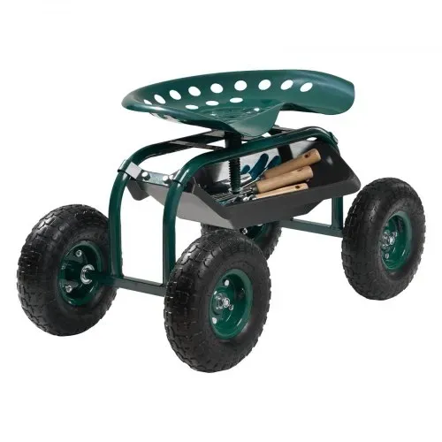 VEVOR Gartenrollsitz 800x487x460/540 mm, Fahrbarer Gartensitz mit Werkzeugablage, Tragkraft 136 kg, Gartenhocker für den Außenbereich, Roller zum Bepflanzen und Jäten von Rasenflächen – Bild 9