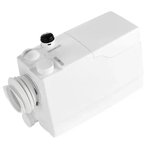 VEVOR Fäkalienhebeanlage 800 W 12000 L/h 10 m Förderhöhe mit 4 Einlässen, Weiße Abwasserhebeanlage Geeignet für Keller, WC, Waschbecken, Waschküche und Küche, Zackerpumpe mit Seitlichen Einlässen – Bild 8