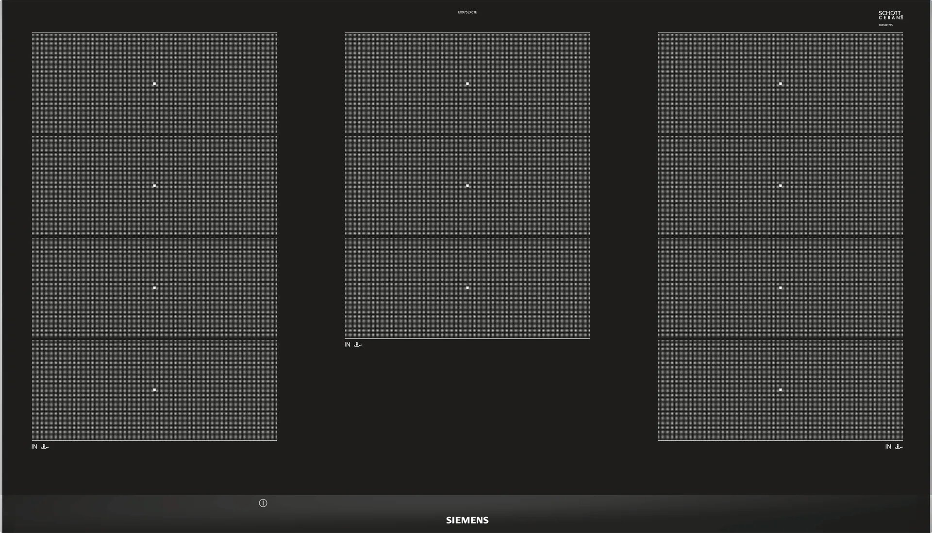 Siemens EX975LXC1E Kochfeld Schwarz, Edelstahl Integriert Zonen-Induktionskochfeld 5 Zone(n) – Bild 3