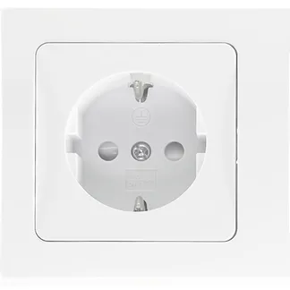 DELPHI Set 2 Steckdosen + 2-fach Rahmen 250V~/ 16A, Steckanschluss, weiß DELPHI Set 2 Steckdosen + 2-fach Rahmen 250V~/ 16A, Steckanschluss, weiß