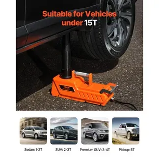 VEVOR Elektrischer Wagenheber 15 t verstellbarer elektrischer Scherenwagenheber mit hoher Tragkraft, 12-V-Reifenwechselersatz mit Dual-Power & LED-Licht, Wagenheber-Set für Limousine SUV Lkw VEVOR Elektrischer Wagenheber 15 t verstellbarer elektrischer Scherenwagenheber mit hoher Tragkraft, 12-V-Reifenwechselersatz mit Dual-Power & LED-Licht, Wagenheber-Set für Limousine SUV Lkw