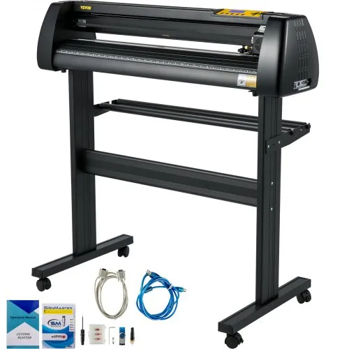 VEVOR Vinyl-Schneidemaschine, 720 mm Papierzufuhr-Schneideplotter-Paket, Vinyldrucker mit einstellbarer Kraft und Geschwindigkeit, LCD-Display, Windows-kompatibles Schilderherstellungsset VEVOR Vinyl-Schneidemaschine, 720 mm Papierzufuhr-Schneideplotter-Paket, Vinyldrucker mit einstellbarer Kraft und Geschwindigkeit, LCD-Display, Windows-kompatibles Schilderherstellungsset