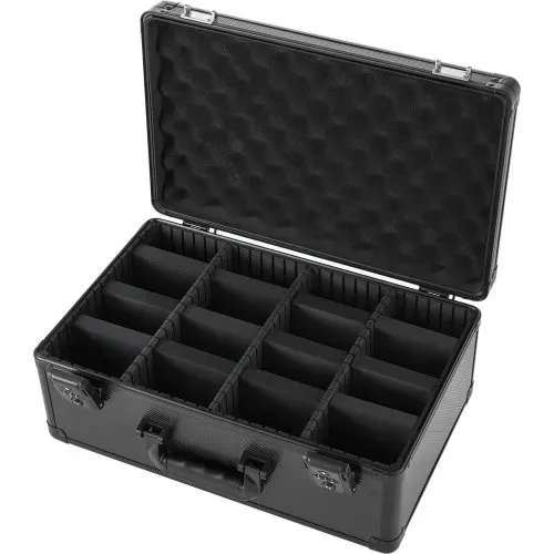 VEVOR Kartenaufbewahrungsbox für 152 PSA-Slab-Karten, Schwarze Kartenbox für 120 SGC, 100 BGS, 550 Toploader oder über 999 Lose Karten, mit 4 Reihen, 12 Trennfächern & TSA-zugelassenem Schloss – Bild 8