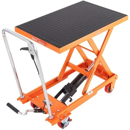VEVOR Scherenhubtisch hydraulisch 230 kg Tragfähigkeit Hubtischwagen 220–720 mm Hubbereich Hubtisch Werkstatt 700 x 450 mm Plattform Scherenhubwagen Einzelschere für Fabriken Lagerhäuser Supermärkte – Bild 10
