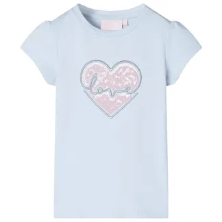 vidaXL Kinder-T-Shirt Hellblau 92 vidaXL Kinder-T-Shirt Hellblau 92