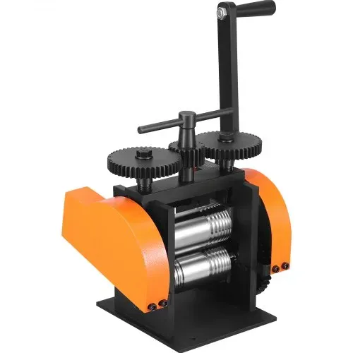 VEVOR 3 in 1 Handwalzwerk Maschine 45 mm Kombinationswalzwerk, Manueller Walzwerk Schmuckwalzwerk Einstellbare Dicke von 0 bis 6 mm, Handwalzwerk Maschine für Platin / K-Gold / Messing / Aluminium – Bild 9