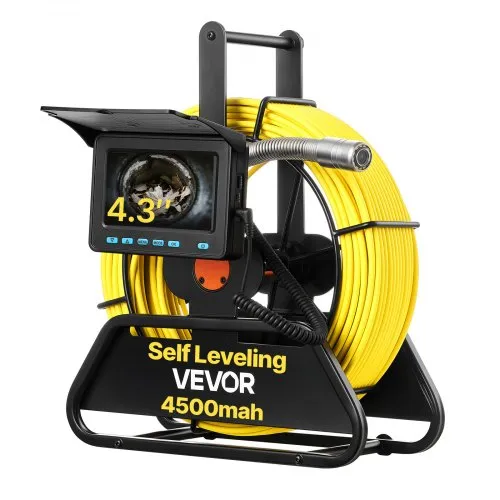 VEVOR Kanalkamera, 30 m, selbstnivellierende Rohrkamera mit 4,3 Zoll-HD-Display, wasserdichte (IP68) Inspektionskamera mit Beleuchtung (12 LEDs & 16-GB-Speicherkarte) für Abwasserleitungen & -rohre VEVOR Kanalkamera, 30 m, selbstnivellierende Rohrkamera mit 4,3 Zoll-HD-Display, wasserdichte (IP68) Inspektionskamera mit Beleuchtung (12 LEDs & 16-GB-Speicherkarte) für Abwasserleitungen & -rohre