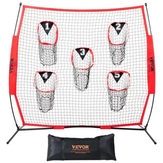 VEVOR 186,5 x 1083 x 190 cm Fußballtrainer-Wurfnetz, Trainings-Wurfziel-Übungsnetz mit 5 Zieltaschen, Knotenloses Netz, inkl. Bogenrahmen & Tragbarer Tragetasche, Verbessert die QB-Wurfgenauigkeit VEVOR 186,5 x 1083 x 190 cm Fußballtrainer-Wurfnetz, Trainings-Wurfziel-Übungsnetz mit 5 Zieltaschen, Knotenloses Netz, inkl. Bogenrahmen & Tragbarer Tragetasche, Verbessert die QB-Wurfgenauigkeit