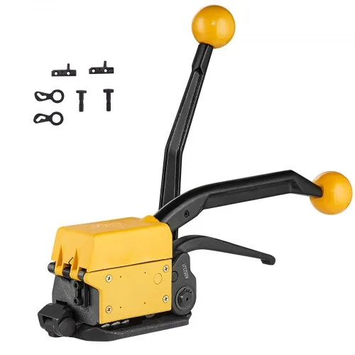 VEVOR Stahl-Umreifungsgerät für 1,27-1,9 cm Breite, 3-in-1 (Spanner, Crimper, Cutter), manuelle Bandverpackungs-Banderoliermaschine, Verpackungs-Metall-Stahl-Umreifungsband-Banderoliermaschine für Edels VEVOR Stahl-Umreifungsgerät für 1,27-1,9 cm Breite, 3-in-1 (Spanner, Crimper, Cutter), manuelle Bandverpackungs-Banderoliermaschine, Verpackungs-Metall-Stahl-Umreifungsband-Banderoliermaschine für Edels