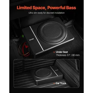 VEVOR Untersitz Auto Subwoofer 240 W schlanker Auto Subwoofer mit Stromversorgung, Subsystem mit eingebautem Verstärker, Hoch-/Niedrigpegel-Eingang und Lautstärkeregler für SUVs Lkws Wohnmobile VEVOR Untersitz Auto Subwoofer 240 W schlanker Auto Subwoofer mit Stromversorgung, Subsystem mit eingebautem Verstärker, Hoch-/Niedrigpegel-Eingang und Lautstärkeregler für SUVs Lkws Wohnmobile
