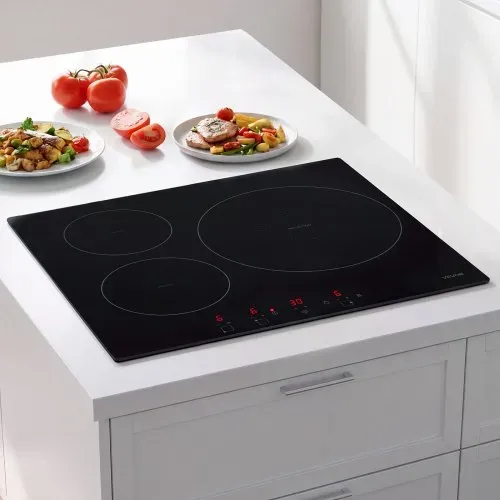 VEVOR Induktionskochfeld mit 3 Zonen Einbau-Induktionskochplatte 6200 W, Induktionsherd mit 9 Leistungsstufen, LED-Touchscreen, Glaskeramik-Oberfläche und Kindersicherung, für Küche und Wohnmobil – Bild 7