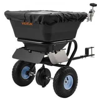 VEVOR Streuwagen 38,6 kg Fassungsvermögen, Schleuderstreuer Anhängestreuer 3 m Streubreite, Streuanhänger mit 25,4 cm Reifen, einstellbare Streumenge, Rasenstreuer für Saatgut, Dünger & Streusalz VEVOR Streuwagen 38,6 kg Fassungsvermögen, Schleuderstreuer Anhängestreuer 3 m Streubreite, Streuanhänger mit 25,4 cm Reifen, einstellbare Streumenge, Rasenstreuer für Saatgut, Dünger & Streusalz