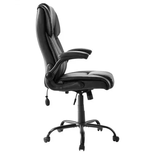 VEVOR Chefsessel Bürostuhl Drehstuhl mit hoher Rückenlehne & Lendenwirbelstütze & klappbaren Armlehnen, ergonomischer Schreibtischstuhl mit Neigung & Höhe, für Arbeit Arbeitszimmer Spielen – Bild 8