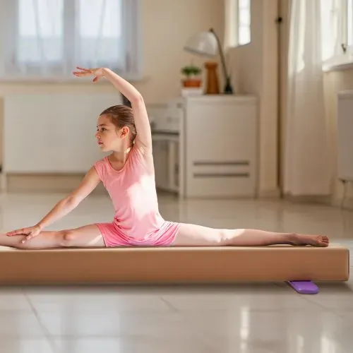 VEVOR Schwebebalken Gymnastik Kinder klappbar 2,4 m, 158,7 kg belastbarer Gymnastikbalken mit rutschfesten Unterseiten, Balance Balken Balancierbalken mit Tragetasche & Holzkern für Fitnessstudio – Bild 7