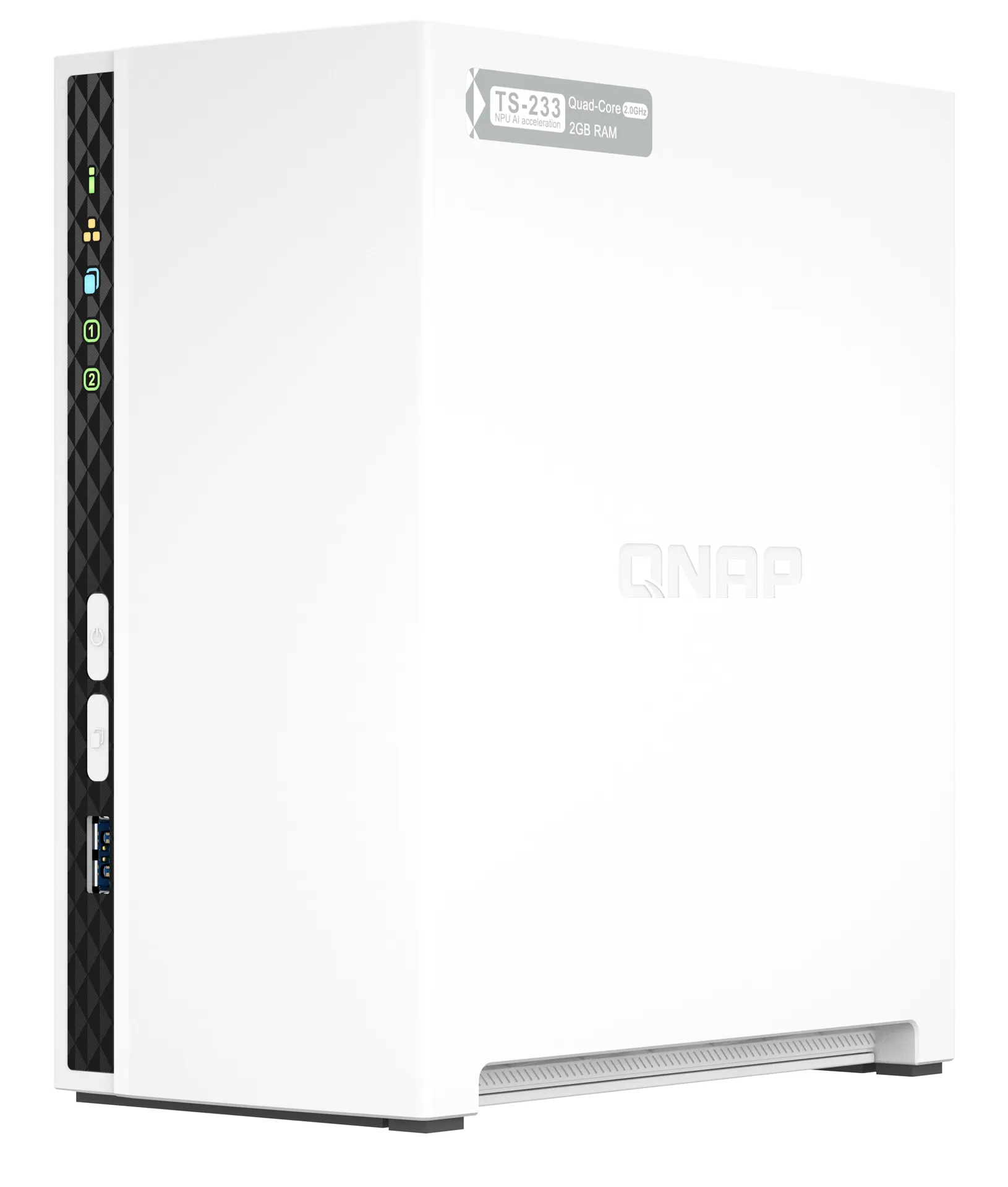 QNAP TS-233 NAS & Speicherserver Tower ARM Cortex-A55 2 GB 0 TB QNAP QTS Weiß – Bild 5