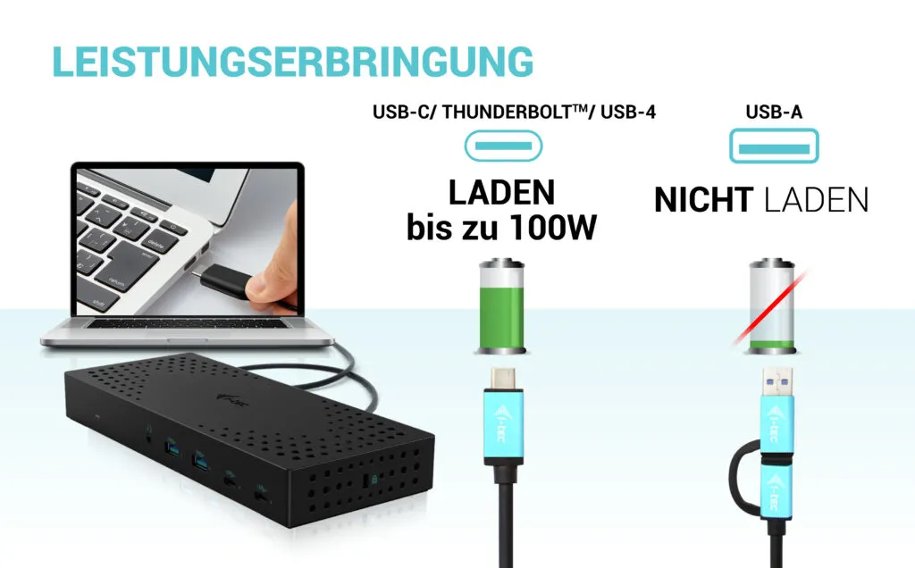 i-tec USB 3.0 / USB-C / Thunderbolt, 3x 4K Docking Station Gen 2 + Power Delivery 100W – Bild 6