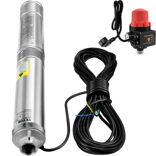 VEVOR 88 mm Tiefbrunnenpumpe 750W Brunnenpumpe 105L/min Tauchpumpe max. Förderhöhe 62m Rohrpumpe 230V 50Hz Sandpumpe IP68 Wasserpumpe 11 Laufradstufen Pumpe Ideal zur Bewässerung oder Wasser-Versorgung – Bild 8
