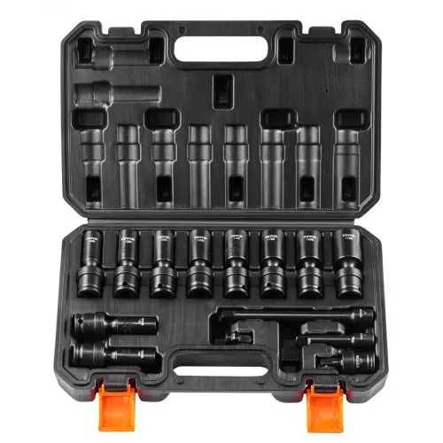 VEVOR drehbarer Schlagschrauber Steckschlüsselsatz 14-teiliger Universal-Steckschlüsselsatz, 3/8 Zoll Antrieb metrisch 10–19 mm, 6-kant Cr-Mo-Legierungsstahl Steckschlüsselsatz für Autoreparatur – Bild 8