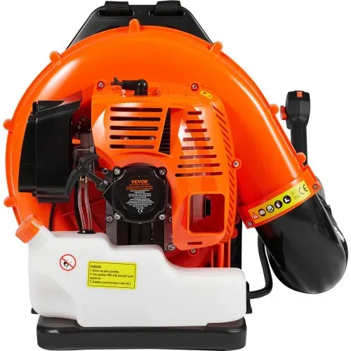 VEVOR Laubbläser als Rucksack, 79 CC 2-Takt Benzin-Laubbläser mit 3-Liter-Kraftstofftank, 930 CFM Luftvolumen, 184 MPH Geschwindigkeit, ideal für Rasenpflege, Laubreinigung und Schneeräumung – Bild 10