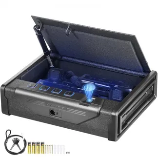 VEVOR Waffentresor Pistolentresor Waffenkoffer, Tragbar 2 Pistolen Pistolentresor Fingerabdruck, Schlüssel oder Passwort Waffensafe Kaltgewalzter Stahl, 282 x 180,1 x 50 mm Waffenschrank Wandtresor VEVOR Waffentresor Pistolentresor Waffenkoffer, Tragbar 2 Pistolen Pistolentresor Fingerabdruck, Schlüssel oder Passwort Waffensafe Kaltgewalzter Stahl, 282 x 180,1 x 50 mm Waffenschrank Wandtresor