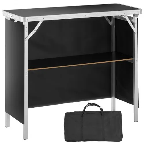 VEVOR Tragbare Messetheke Messetresen, 97,5 × 38,5 × 87 cm Messestand Ausstellungs-Thekenständer, Faltbarer Promotion-Bartisch Promotiontheke, Rezeption mit Aufbewahrungsregal, Tragetasche, Schwarz VEVOR Tragbare Messetheke Messetresen, 97,5 × 38,5 × 87 cm Messestand Ausstellungs-Thekenständer, Faltbarer Promotion-Bartisch Promotiontheke, Rezeption mit Aufbewahrungsregal, Tragetasche, Schwarz