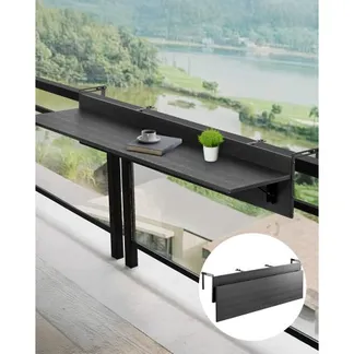 VEVOR Balkontisch, 1500×300 mm, klappbarer Balkonhängetisch, Klapptisch für den Außenbereich, 22 kg Tragkraft, passend für Geländer von 2,54 bis 15 cm, Serviertisch für Terrasse und Deck VEVOR Balkontisch, 1500×300 mm, klappbarer Balkonhängetisch, Klapptisch für den Außenbereich, 22 kg Tragkraft, passend für Geländer von 2,54 bis 15 cm, Serviertisch für Terrasse und Deck