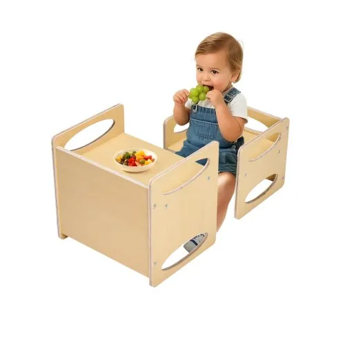 VEVOR Montessori Tisch Stuhlset Kleinkindertischset (1 Tisch + 1 Stuhl) aus Holz für 1–5-Jährige, höhenverstellbarer Aktivitätstisch Spieltisch für Kinder, ideal zum Lesen Essen Spielen – Natur VEVOR Montessori Tisch Stuhlset Kleinkindertischset (1 Tisch + 1 Stuhl) aus Holz für 1–5-Jährige, höhenverstellbarer Aktivitätstisch Spieltisch für Kinder, ideal zum Lesen Essen Spielen – Natur