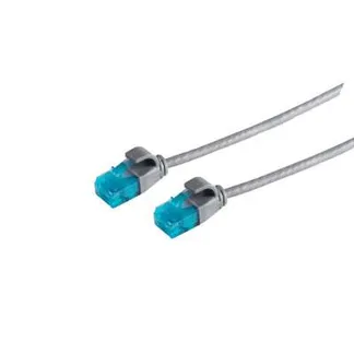 Patchkabel RJ45, CAT6 250Mhz, 1,0m grau, UTP(U/UTP) PVC, slimline d=3,5mm, Patchkabel RJ45, CAT6 250Mhz, 1,0m grau, UTP(U/UTP) PVC, slimline d=3,5mm,