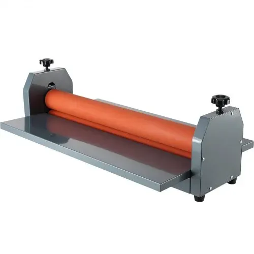 VEVOR Kaltlaminator 750 mm manueller klapptischer Fotofilm-Rollenlaminator aus dickem Eisenmetall mit Weichgummirollen, vier rutschfesten einstellbaren Gummifüßen für Foto-, Werbe Kopierbetriebe – Bild 8